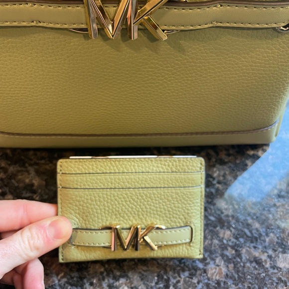 Michael Kors Light Sage small purse and card holder. - Picture 2 of 7